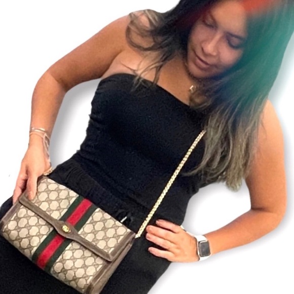 Gucci Handbags - Gucci Ophidia Sherry Line Clutch Crossbody bag